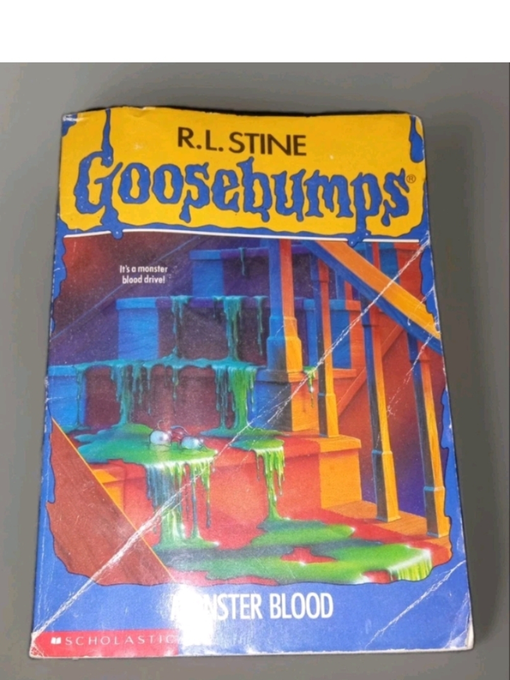 Scholastic Goosebumps Book Back Cover R L Stine Monster Blood